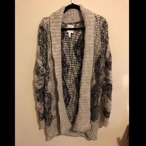 Oversized Woven Cardigan